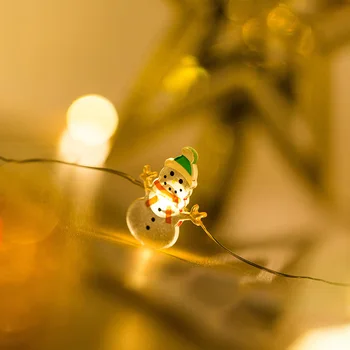 

20 LED Battery Powered Lights Fairy Micro LED Transparent Copper Wire For Party Christmas Wedding Snowman Santa Shape