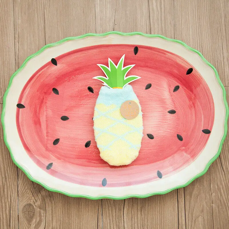 pineapple 1 пара плотных пластиковых нескользящих носков с рисунком фруктов для маленьких мальчиков и девочек, Великобритания - Цвет: pineapple
