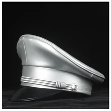 3 больших размера, немецкая армейская Кепка с козырьком, корковая кожаная Военная Кепка, Полицейская Кепка для косплея, шляпа на Хэллоуин