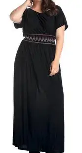 Модные богемные vestidos de festa Макси-Платье рубашка femme ete летнее богемное женское платье большого размера vestidos de Праздничная туника - Цвет: Черный