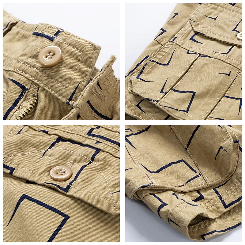 2021 Summer New Cotton Cargo Shorts Men Fashion Hot Casual Shorts Army Tactical Military Short Pants Men Loose Pocket Men Shorts