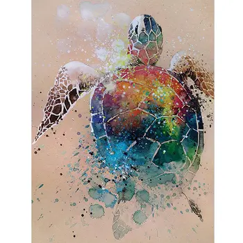 

5D DIY Diamond Painting Full Square Color Turtle Cross Stitch Kit Diamond Embroidery Mosaic Picture with Rhinestones Home Decor