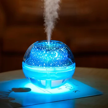 

500ML Ball Humidifier with Aroma Lamp Essential Oil Ultrasonic Electric Aroma Diffuser Mini USB Air Humidifier Fogger