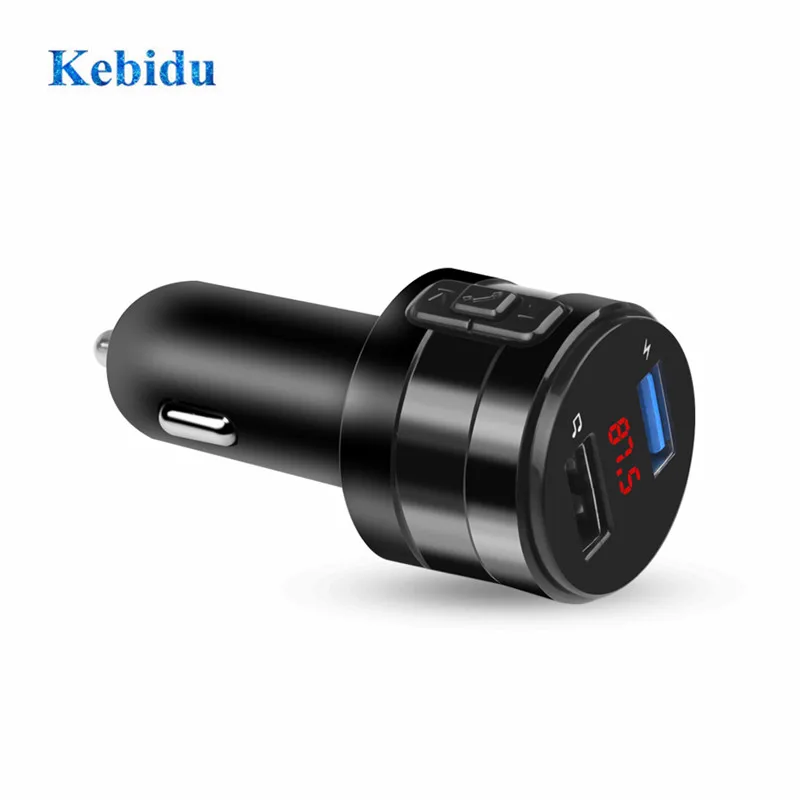 

KEBIDU Mini USB Car Charger Adapter 3.1A Car Dual USB Charger USB Car Auto Charger Car Kit Handsfree FM Transmitter Modulator