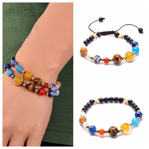 

Genuine Colorful Natural Tourmaline Stone Bracelets for Women Yoga Charm Stretch Round Bead Bracelet Wholesale