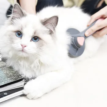 

1PC Popular Pet Hair Brush Comb Durable Pet Steel Comb Cat Grooming Combs Automatically Buttons Fade Away Floating
