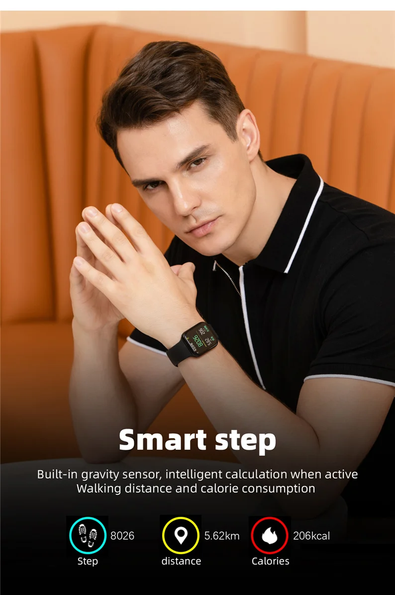 P90 Smartwatch Passometer Sleep Monitor Heart Rate Fitness Tracker Men Women Full Touch Screen Waterproof Sport Smart Watch Band