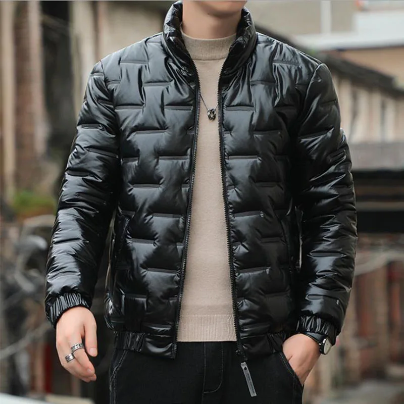 2022 Mens Autumn Winter Parkas Coat Men Thick Warm Jackets Male Fashion Casual Solid Oversize Stand Collar Jacket