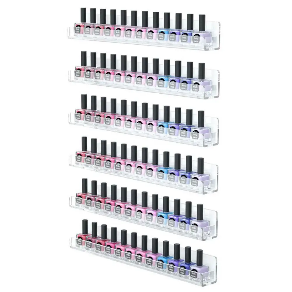 6 Layer Clear Acrylic Nail Polish Storage Rack Display Stand Art Tools Cosmetics Jewelry Lipstick Organizer | Дом и сад