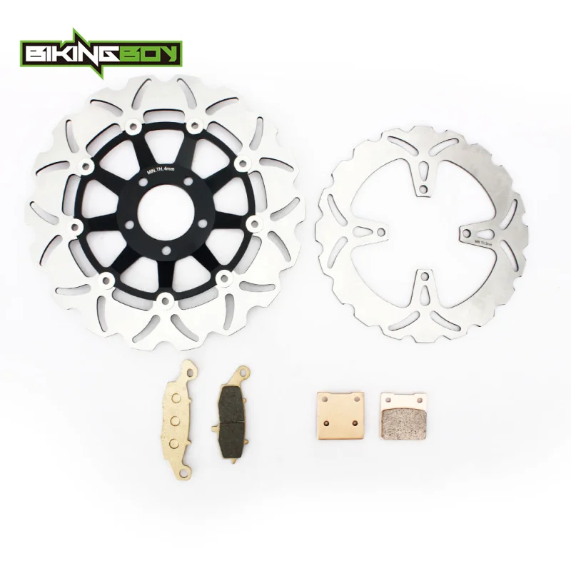 BIKINGBOY For Suzuki GS 500 E 88-03 02 01 00 99 GS 500 F 04-11 GSF 400 Bandit 91 92 93 Front Rear Brake Discs Rotors Disks Pads