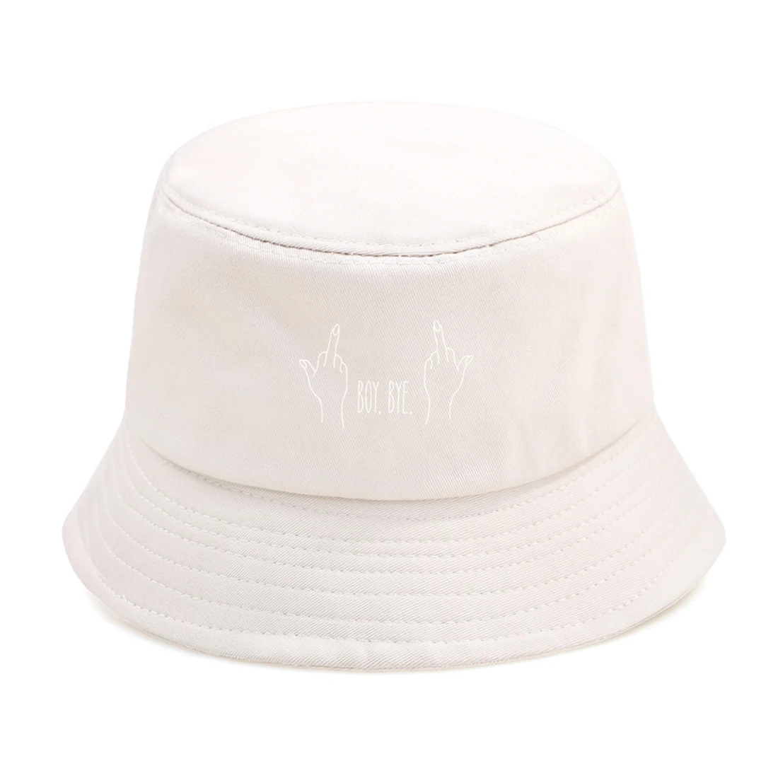 Bye Bye Foldable Bucket Hat For Men Headwear Women's Fishing Hats Autumn Funny Beach Sun Caps Fashion White Bob Chapeau 2020