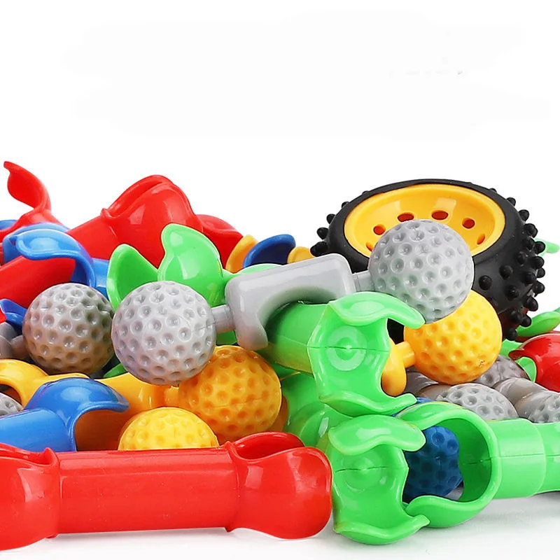 3D DIY Skeleton joint Building Blocks Stitching Inserted Construction Assembled Blocks Bricks Educational Toys for Children Gift