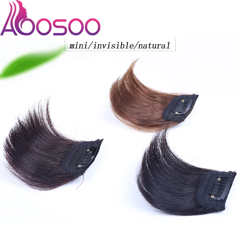 AOOSOO 3 цвета один/два шт накладки для волос синтетические волосы бесшовные Топ ivisiblity кусок утолщенные волосы корень колодки высокие волосы
