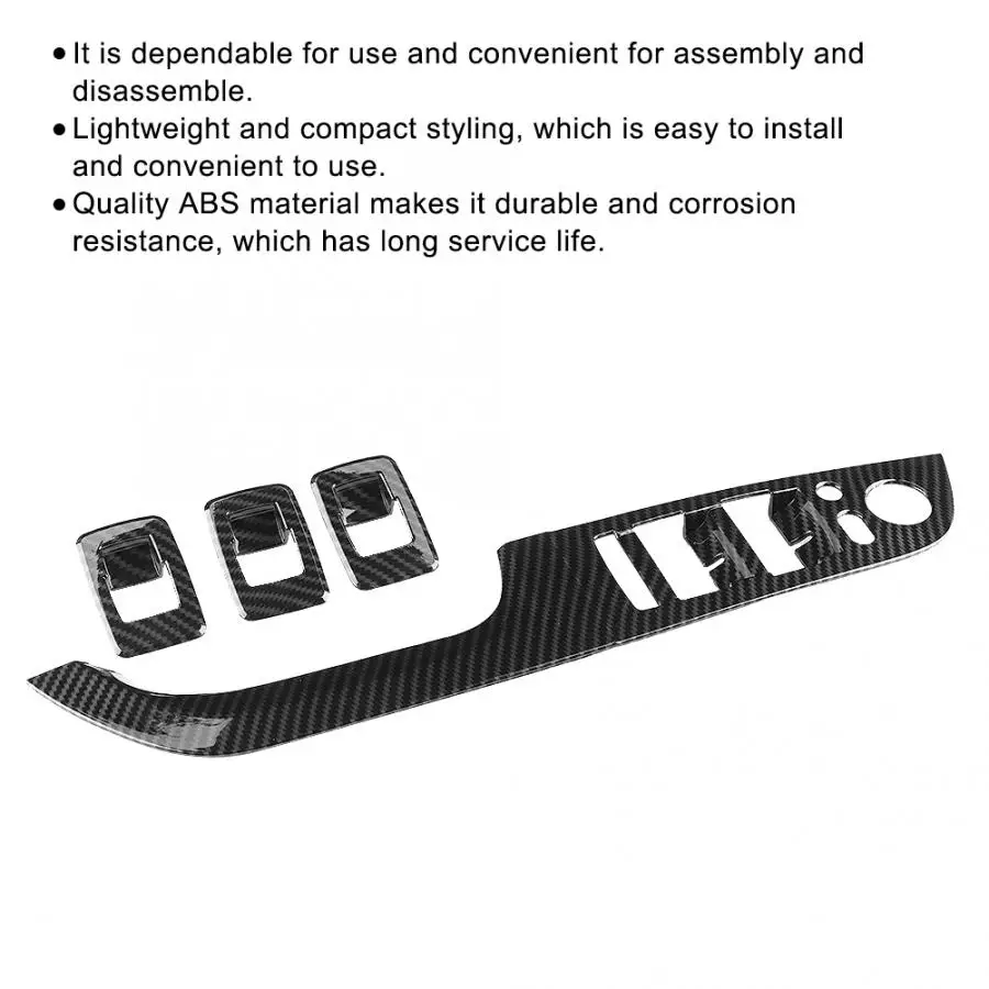 1 Набор из АБС-пластика стеклоподъемника рамка для переключателей, крышка, накладка Стикеры Подходит для BMW E90 3 серии 2005 2006 2007 2008 2009 2010 2011 2012