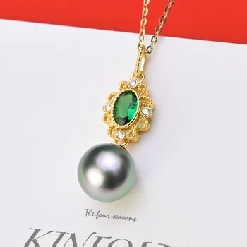 

DIY Pearl Accessories S925 Sterling Silver Concealer Beads Jade Pendant Base Empty Support For Women Making Jewelry Gift