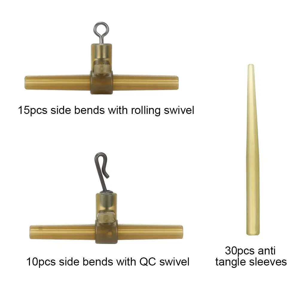 Fishing Accessories Fishing Equipment Silicone Hose Link Helicopter Anti Tangle Sleeves Side Bends With Swivel Carp Fishing Kit