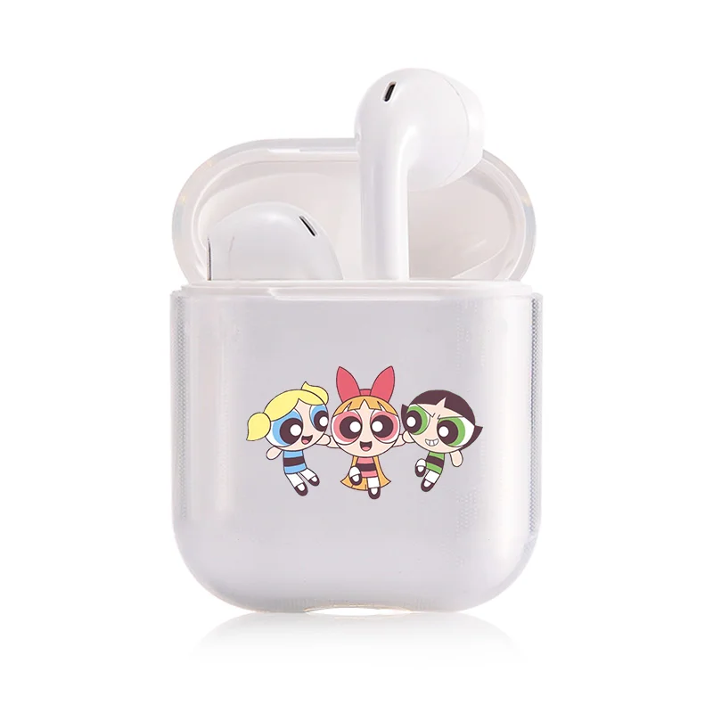 I301717 Чехлы для наушников для Apple Airpods 1/2, силиконовый защитный чехол, аксессуары, милый цветок, Powerpuff, полицейский шлем для девочек - Цвет: I301717