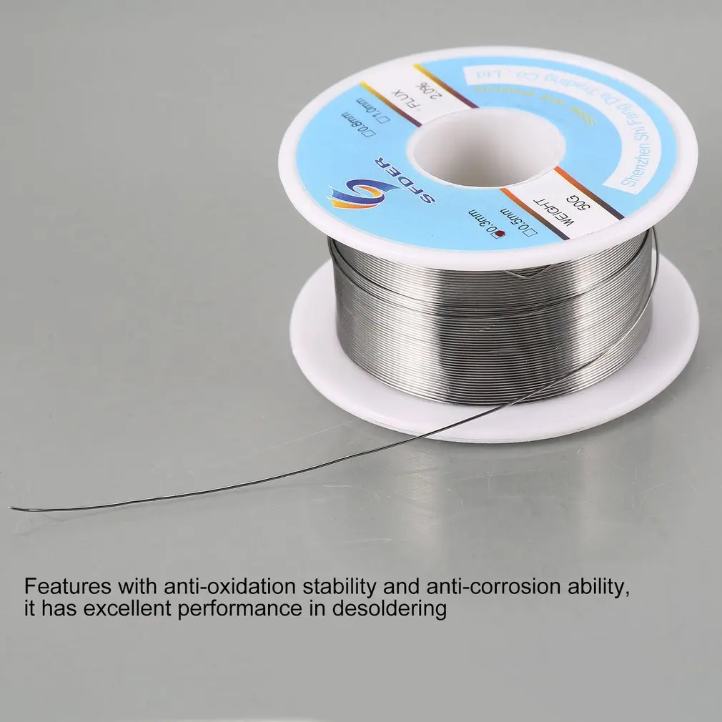 SFD 0.3MM 50g High Purity Low-melting Tin Lead Tin Wire Solder Stick Melt Rosin Core Alloy Solder Soldering Wire Roll