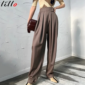 

Women Pants Harajuku Loose Casual Black Harem Pants High Waist Loose Wide Leg Pants Wild Fashion Tide realshe