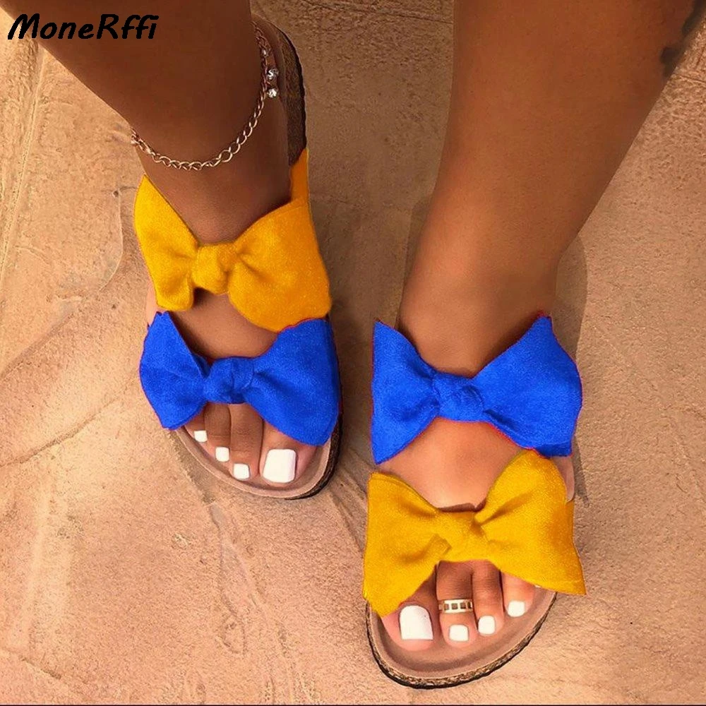 yellow bow shoes