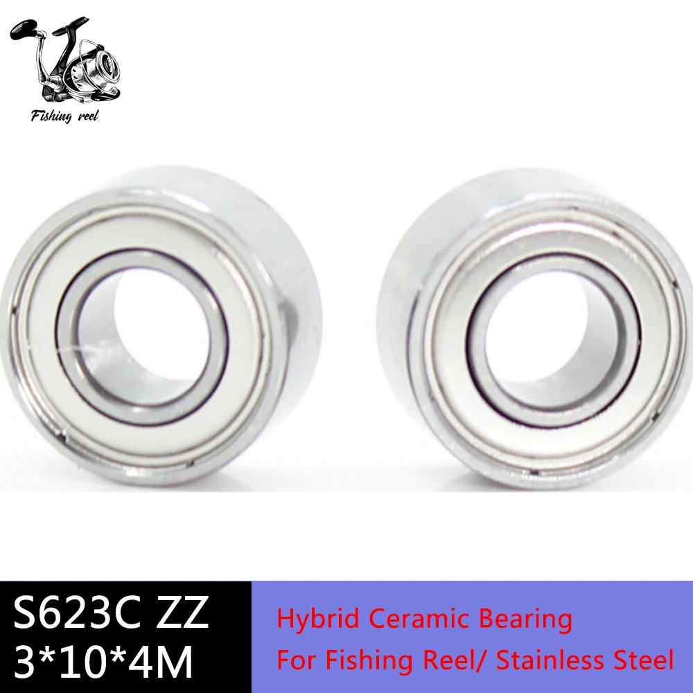 

S623ZZ CB Air Bearing 3*10*4 mm ABEC-7 ( 2 PCS ) Stainless Steel Hybrid Ceramic Bearings Ocean Fishing Reels 623zz