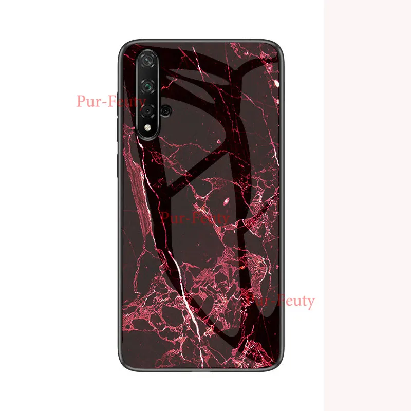 Для huawei Nova 5T Yale-L71A чехол мраморный глянцевый закаленное стекло мягкий силиконовый Жесткий чехол для телефона для huawei Nova5T чехол 6,26 дюймов
