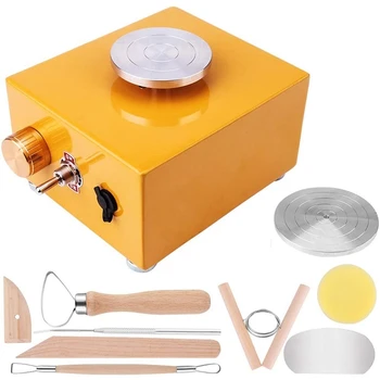 

0-2000 RPM/Min Pottery Wheel Mini Clay Making Pottery Machine, DIY Art Clay Making Working Machine with Pottery Tool Kit