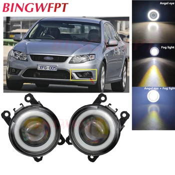 

2x For Ford Falcon 2005 2006 2007 2008 (Australia) For Ford Figo Ka+ Ka Car Accessories H11 LED Fog Light with Angel Eye 12V