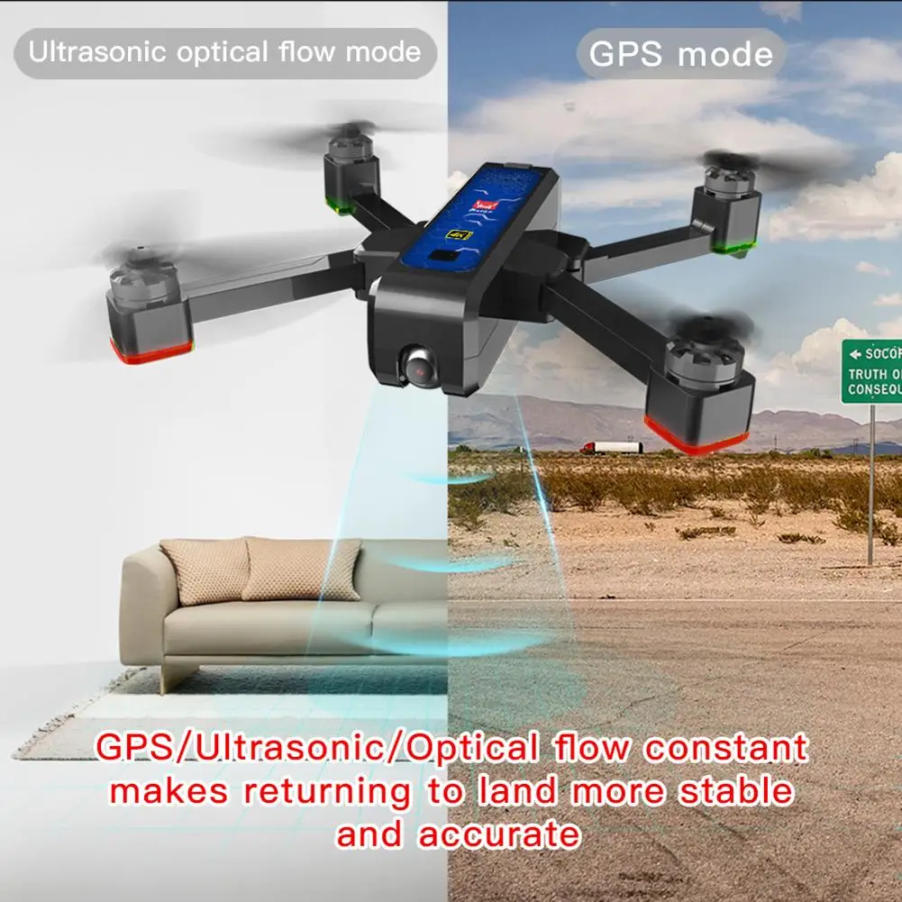 Дрон с дистанционным управлением 4K 5G WiF HD камера Квадрокоптер FPV складной четырехосевой Дрон с бесщеточным Мотором оптическое позиционирование потока