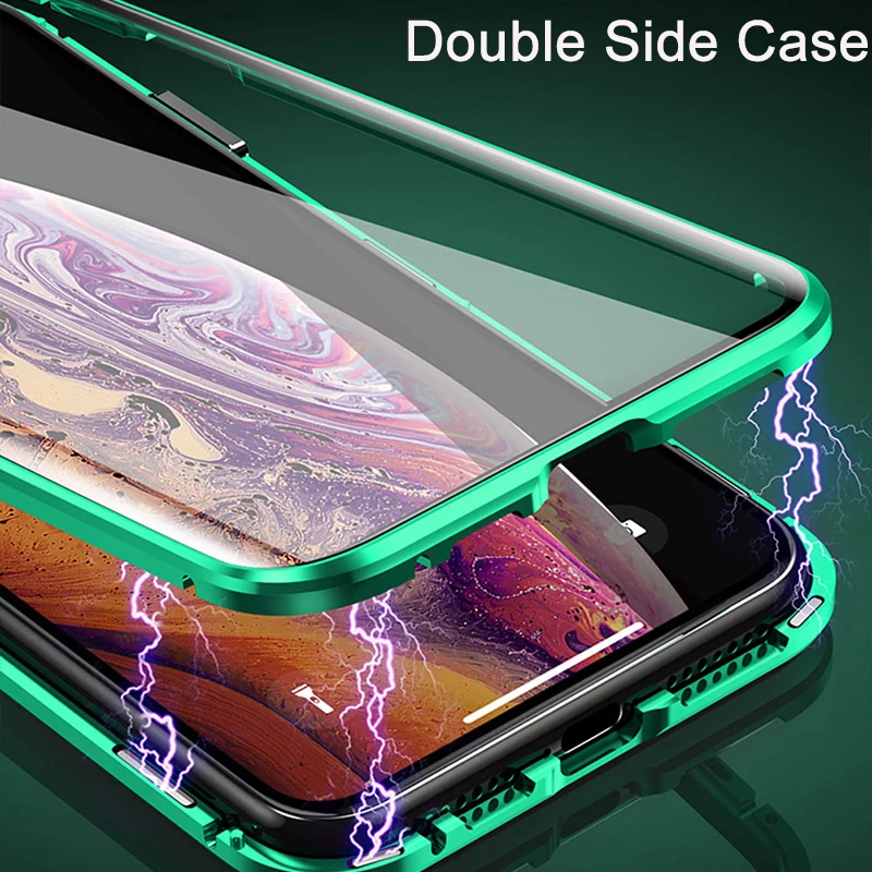 Магнитный чехол для Iphone 11 Pro Max, двусторонний чехол из закаленного стекла, прозрачный чехол для Iphone 11 Pro, чехол для телефона