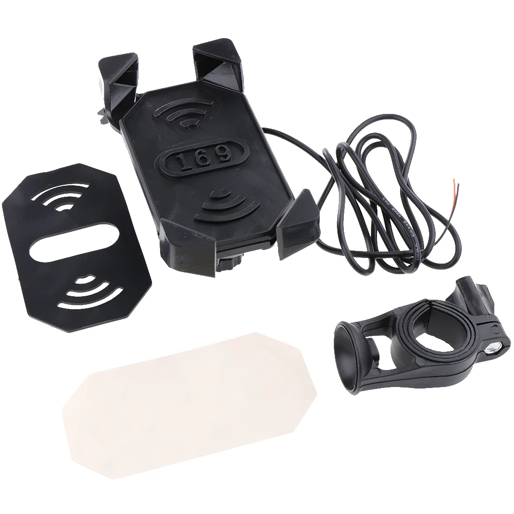 Universal Bicycle Motorcycle Phone Mount Holder with USB Interface for Cell -Grip- Fits 4-6inch Phones | - Цена: 278,37 руб.