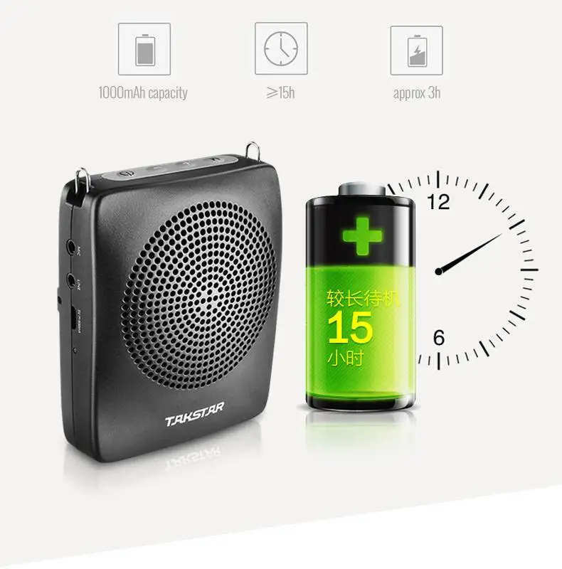 Takstar E128 AUX портативный Bluetooth беспроводной цифровой громкоговоритель для обучения руководство обучение продвижение рекламы Быстрая зарядка