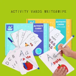 Educação precoce alfabeto digital descrição cartão de aprendizagem brinquedo alfanumérico descrição cartão especificação escrever brinquedo educacional