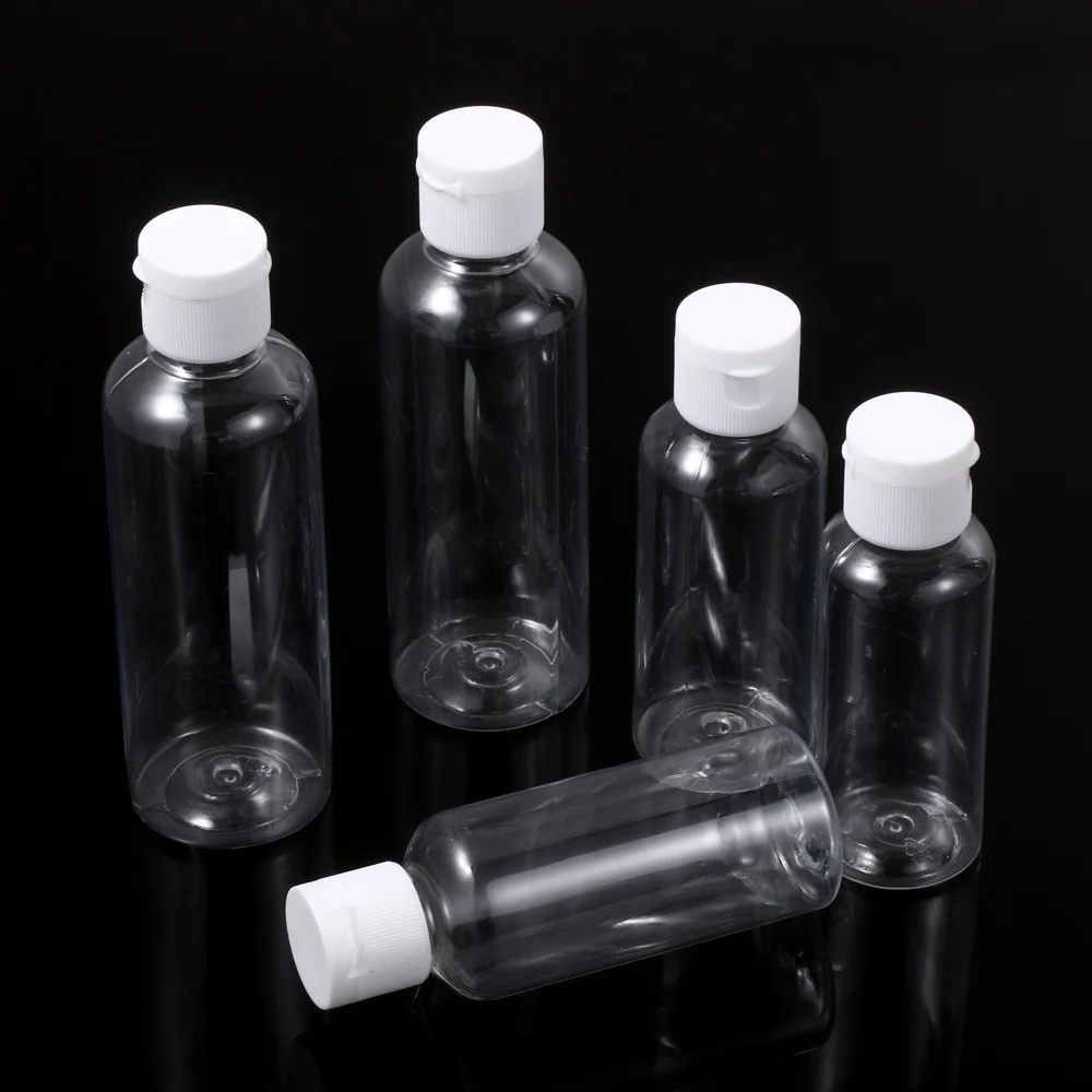 50/60/100ML Empty Container Bottle Dispenser Shampoo Lotion Squeeze Jar Plastic Clear Makeup Refillable soap dispenser for bath | Дом и сад