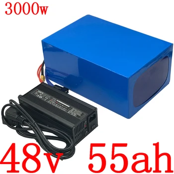 شراء48V حزمة بطارية 48V 55AH دراجة كهربائية بطارية 48V 55AH ليثيوم بطارية ل 48V 1000W 2000W 3000W بطارية سكوتر كهربائي