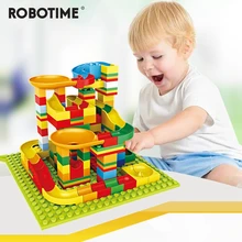 140 шт Diy мраморные гоночные блоки, совместимые строительные блоки, воронка, блоки-слайды, сборные игрушки для детей