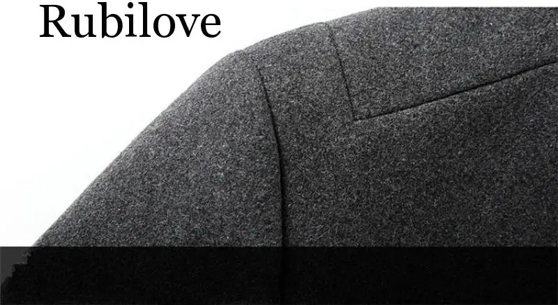 Rubilove, мужская зимняя куртка, Длинные мужские пальто, теплая плотная Мужская шерстяная куртка, Мужская зимняя куртка, мужские пальто