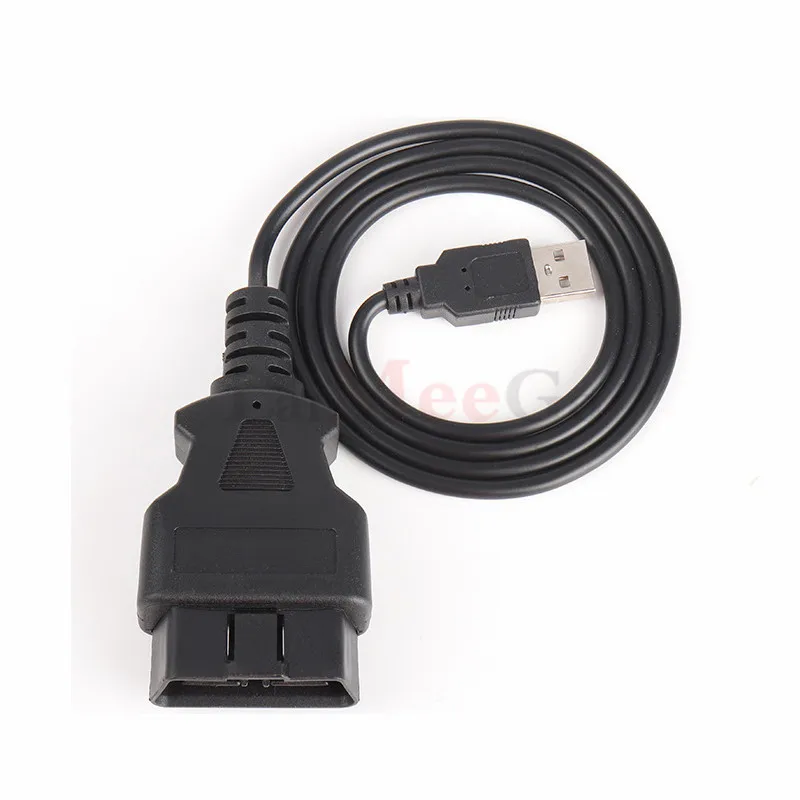Автомобильный OBD2 Мужской USB кабель, компьютерный компьютер obd кабель адаптера
