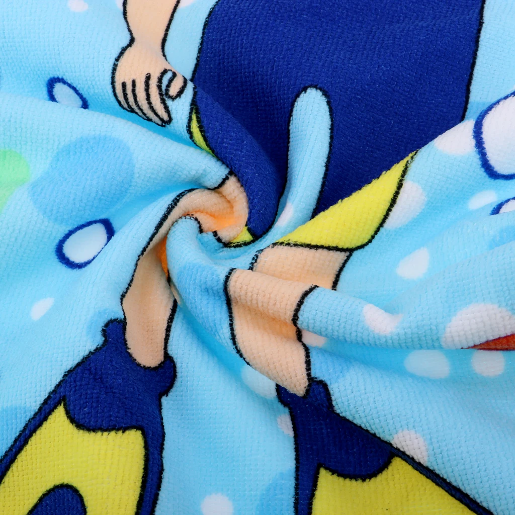 Quick Drying Bathrobe for Kids (80-120cm Height ) Hooded Beach Towel Poncho Robe for Swimming/Surfing/Bathing Set 2