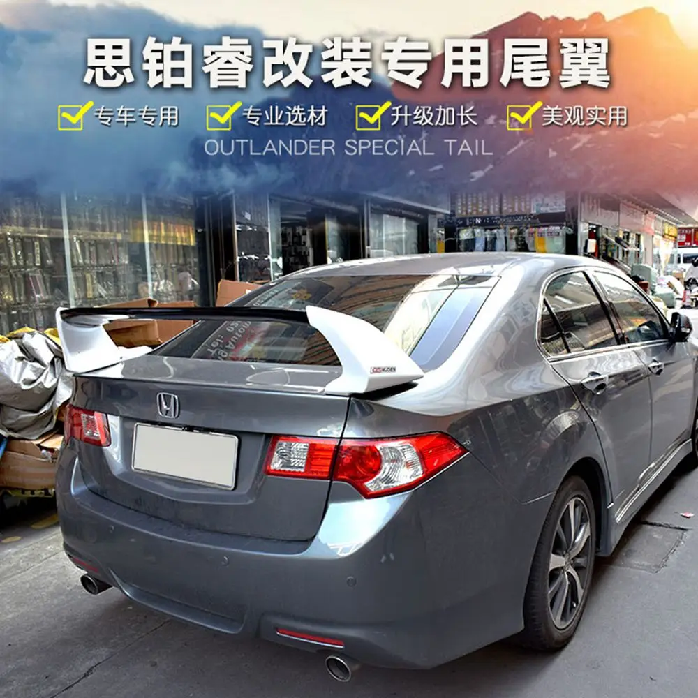 MONTFORD ABS Пластик Неокрашенный Грунтовка Цвет спойлер заднего крыла автомобиля для укладки для Honda Spirior спойлер 2009 2010 2011 2012 2013