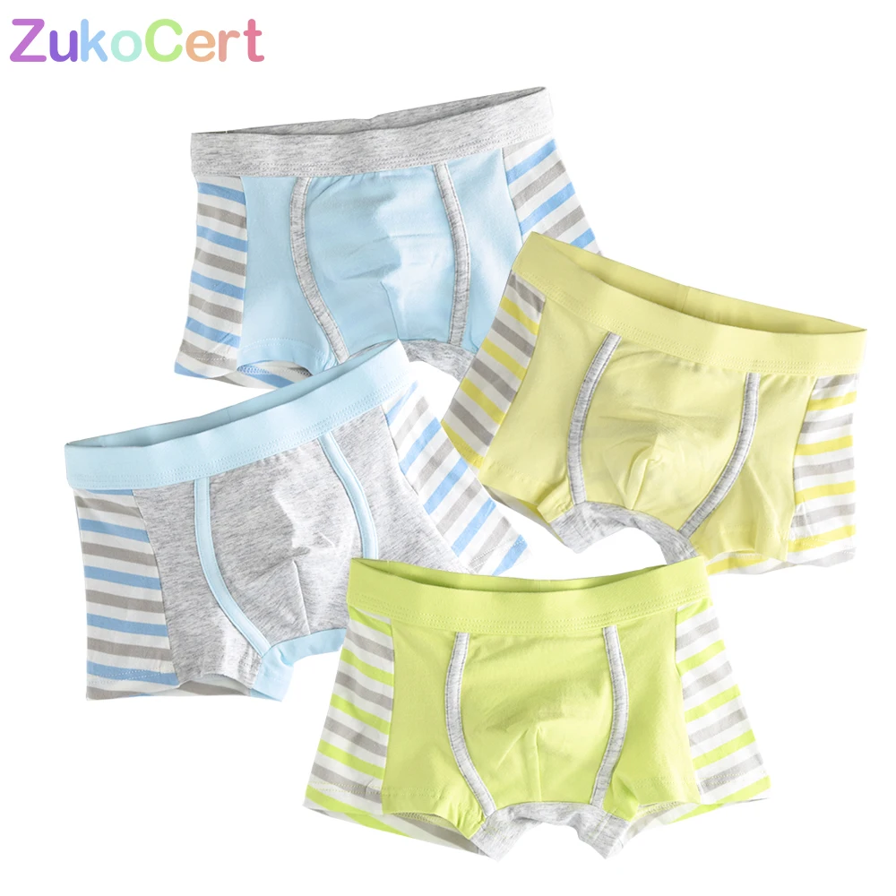 4 Pcs/lot Slaixiu Soft Organic Cotton Kids Underwear Boys Shorts
