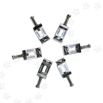 

6 Piece Silver Bridge String Tremolo Spacing Saddles For Electric Guitar
