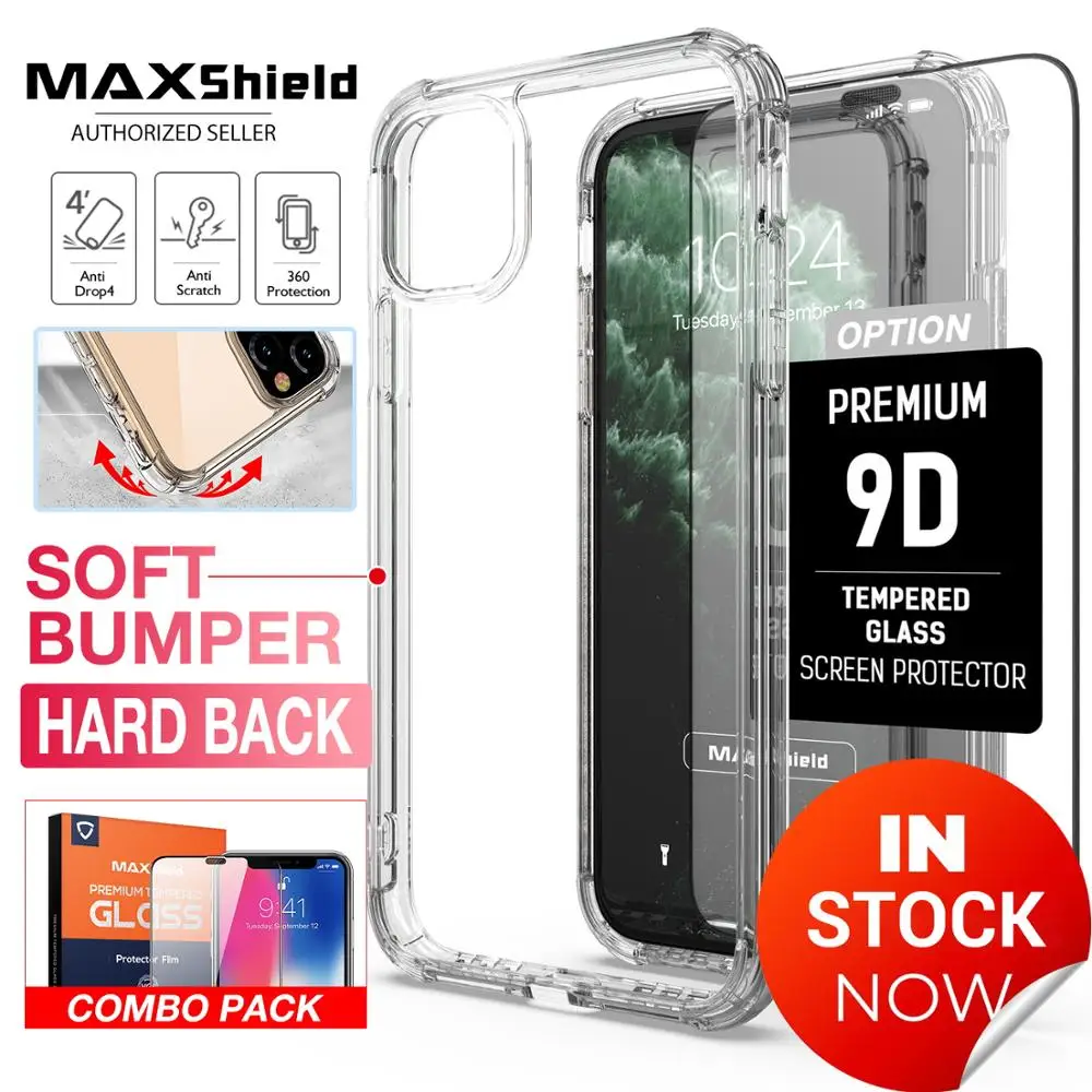 Силиконовый чехол для телефона Maxshield iPhone 11 Pro Max прозрачный Гибридный
