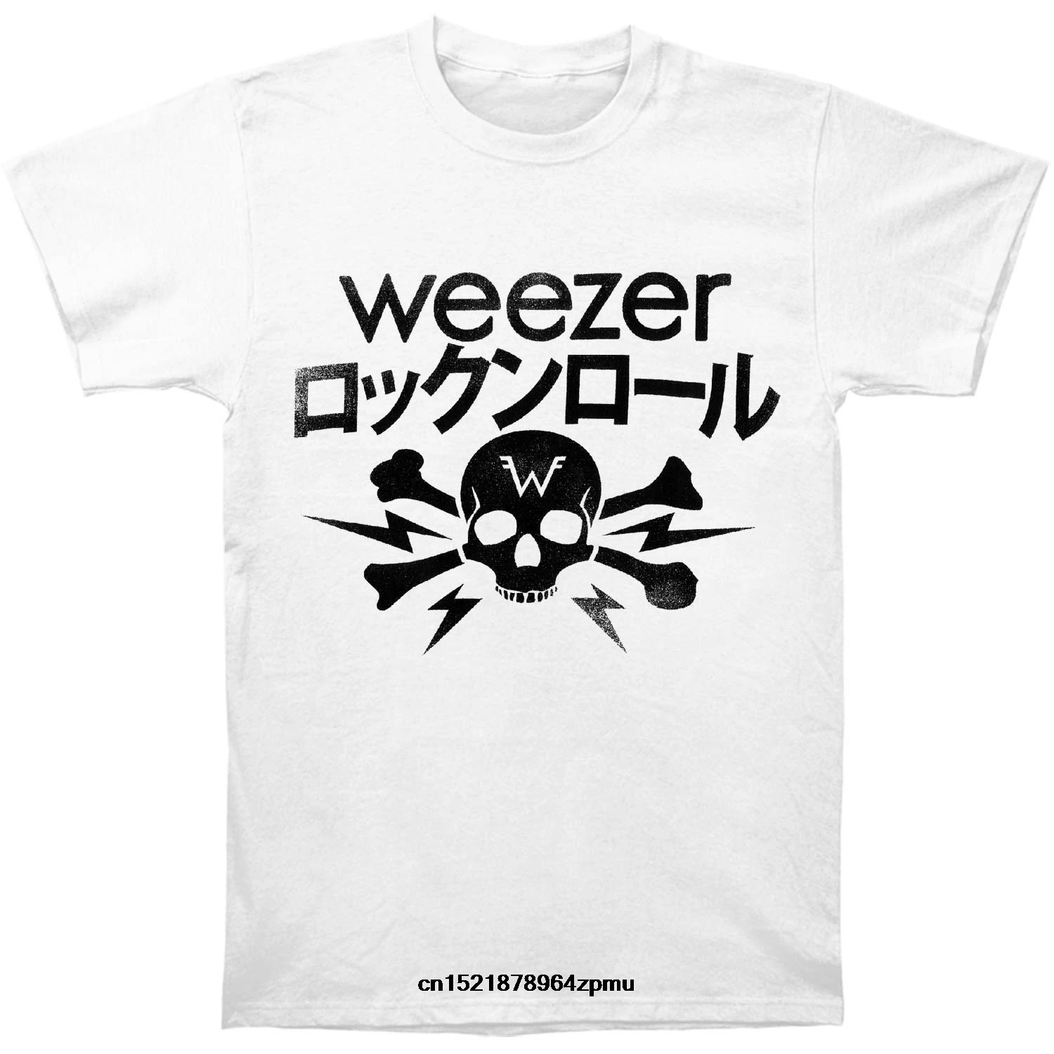 Забавная Футболка мужская новинка футболка Weezer череп и с черепом костями |