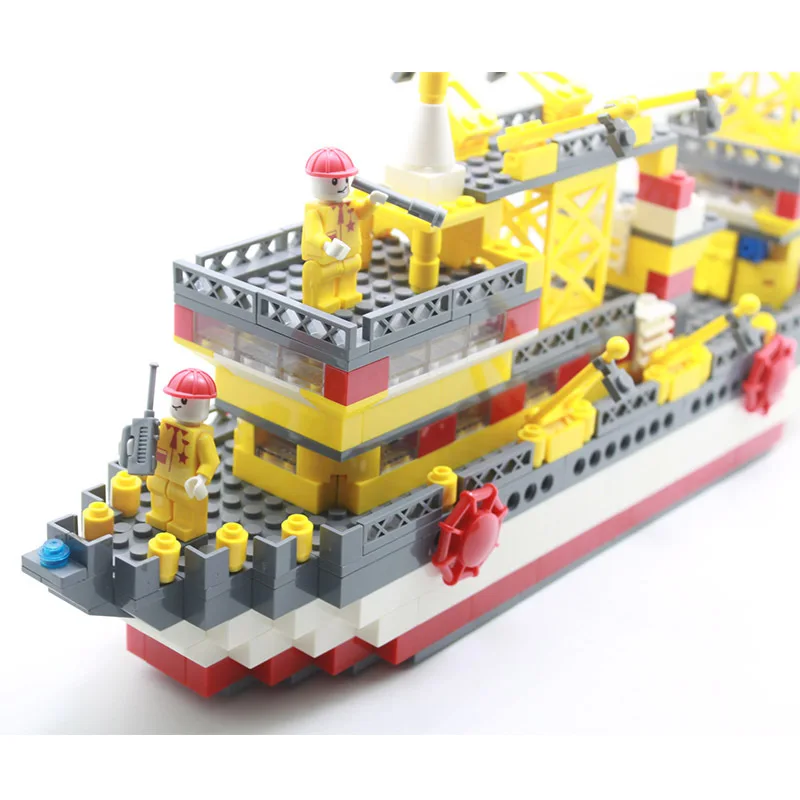 

Tide Treasure Building Blocks Maritime Survey Vessel Cruiser Educational Assembled Small Particles Building Blocks CHILDREN'S To