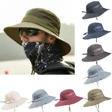 Новинка, пара, уличная шляпа для женщин, летняя, быстросохнущая, Рыбацкая, Солнцезащитная шляпа для мужчин, Джокер, складная, для скалолазания, с большими широкими полями, Панама
