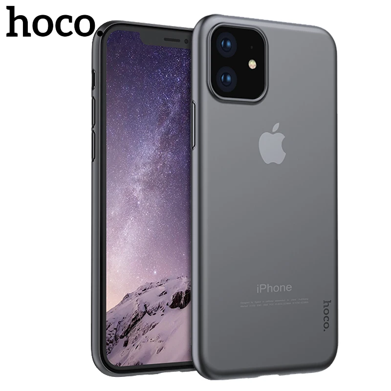 HOCO, прозрачный чехол для iPhone 11 Pro Max, тонкий, толщина 0,35 мм, цветной, полипропиленовый чехол для iPhone 11pro