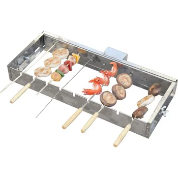 

Roasting needles Automatically flipping the shelf Adjusting the width Barbecue Grill Rolling skewers tools 5V WF1015
