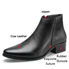 JUNJARM 2022 Men Ankle Boots Genuine Leather Men Boots Fashion Men Chelsea Boots Black Comfortable Men Footwear ► Photo 3/6