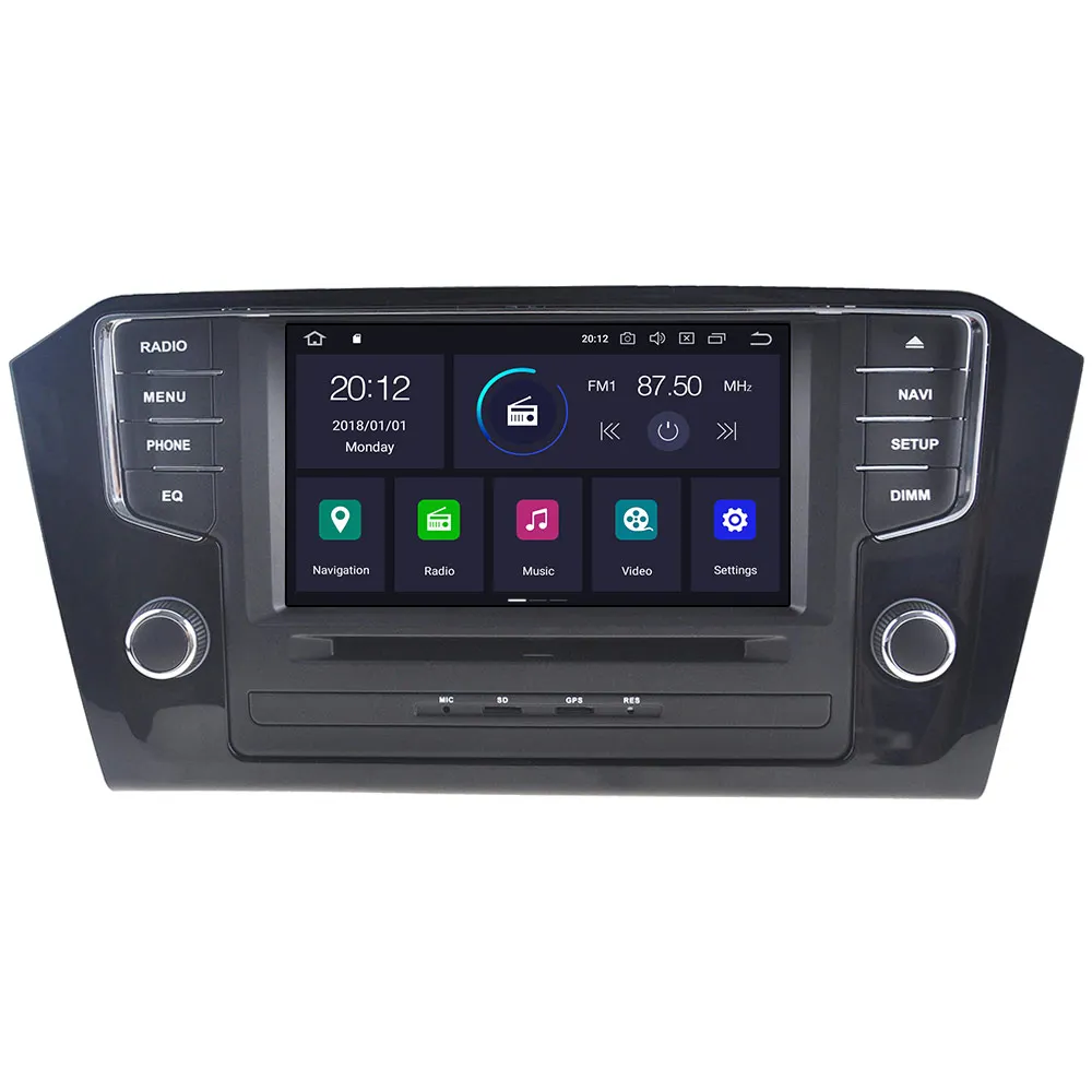 DSP ips Android 9 2 DIN экран автомобиля gps-навигация, dvd-плеер радио для VW Passat воспроизводитель Мультимедиа Радио